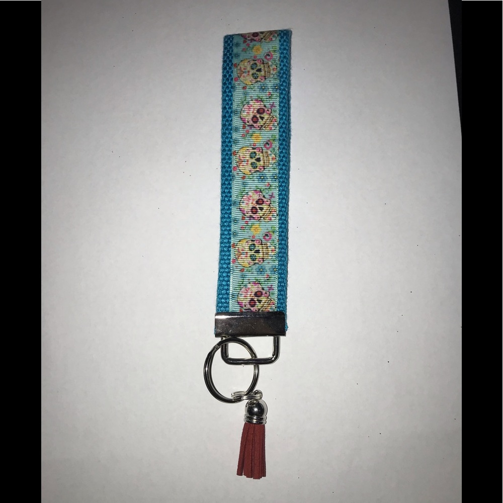 Sugar skull key fob